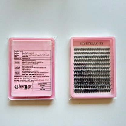 Cat-Eye Natural-Style False Lash Clusters - Individual Lash Extensions (8–16mm) for Effortless Glamour