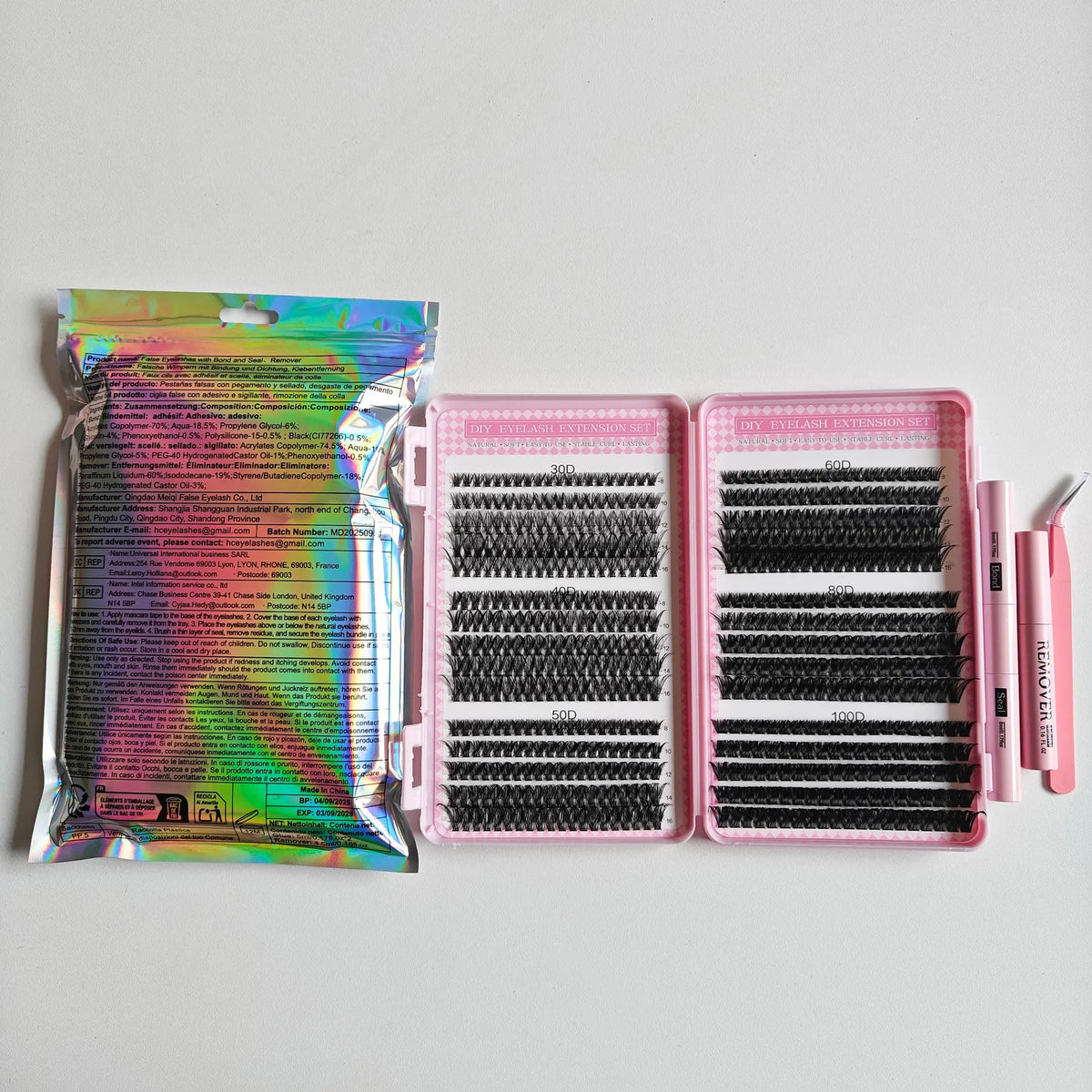 Cat-Eye Natural-Style False Lash Clusters - Individual Lash Extensions (8–16mm) for Effortless Glamour