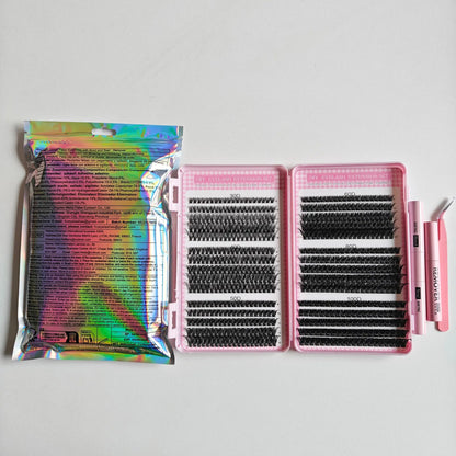 Cat-Eye Natural-Style False Lash Clusters - Individual Lash Extensions (8–16mm) for Effortless Glamour