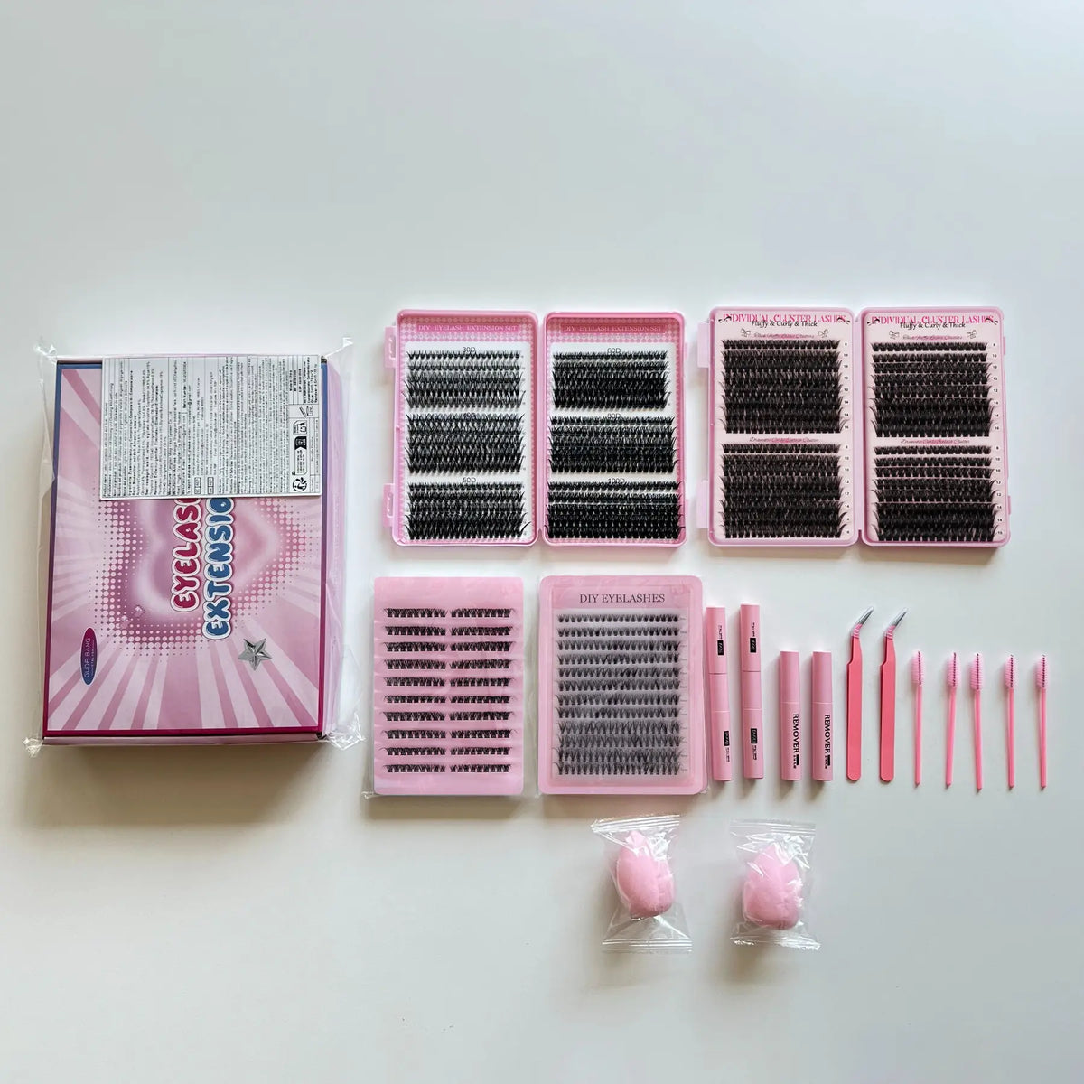 Cat-Eye Natural-Style False Lash Clusters - Individual Lash Extensions (8–16mm) for Effortless Glamour